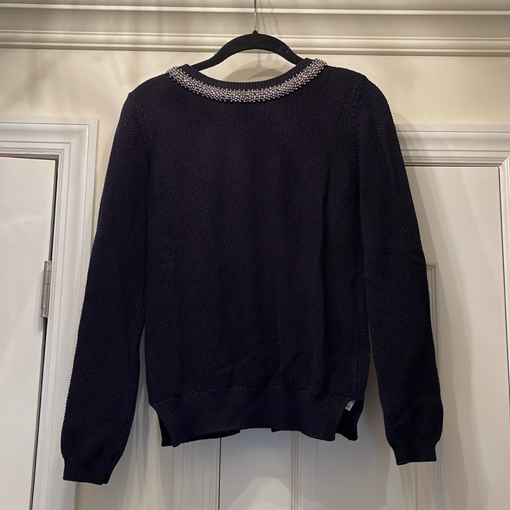Top shop Embellished Sweater with Open Back